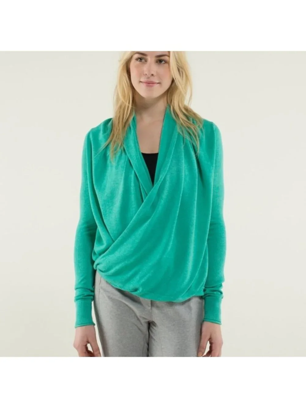 Lululemon Iconic Sweater Wrap Heathered Bali Breeze